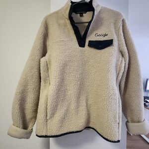 Google Cream Fleece Pullover